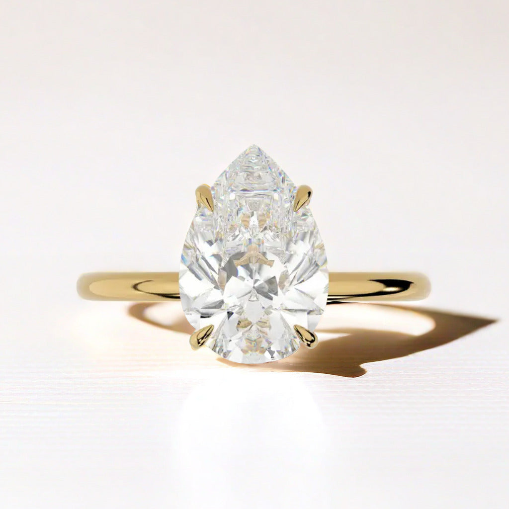 18K Yellow Gold Pear-Cut Ring