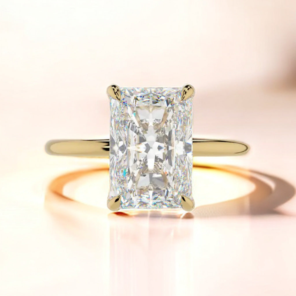 Silver Radiant-Cut Ring
