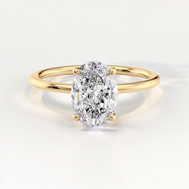18K Yellow Gold Oval-Cut Ring