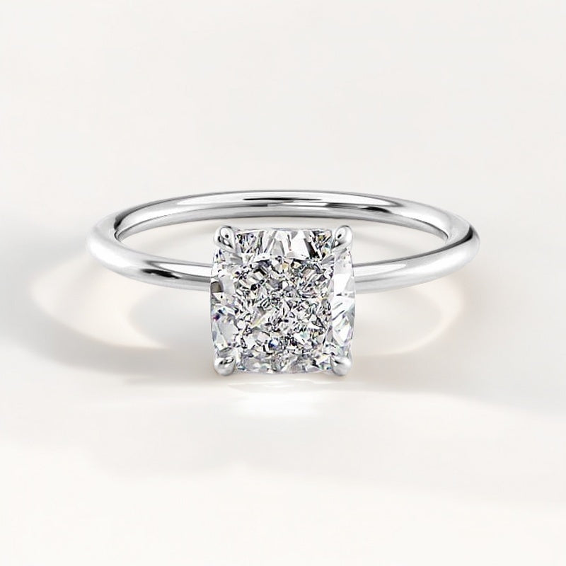 Silver Cushion-Cut Ring