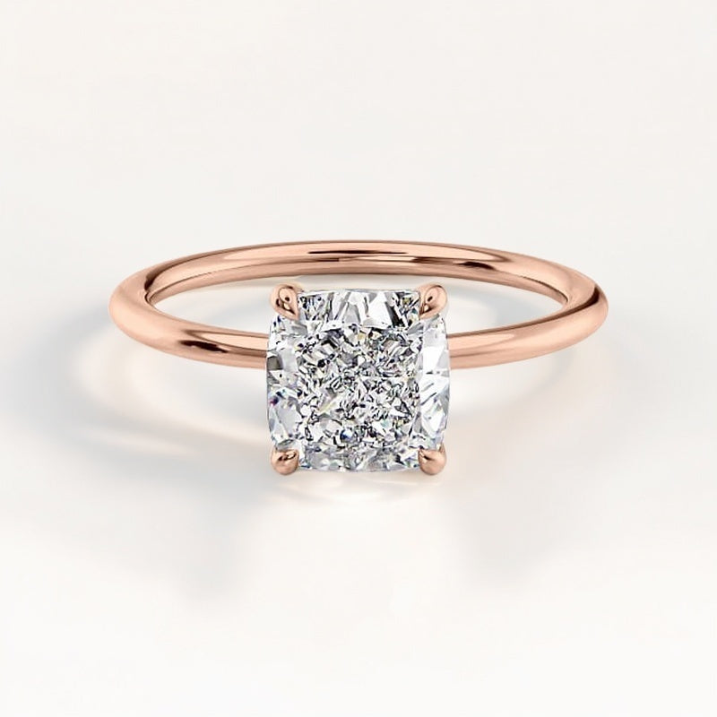 Silver Cushion-Cut Ring