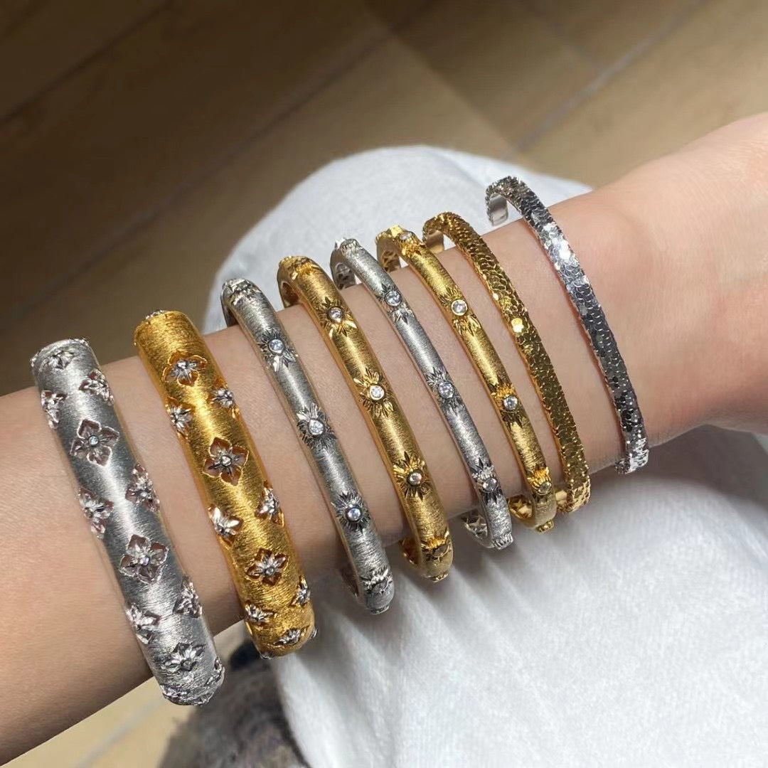 Vintage style bangle 925 Silver