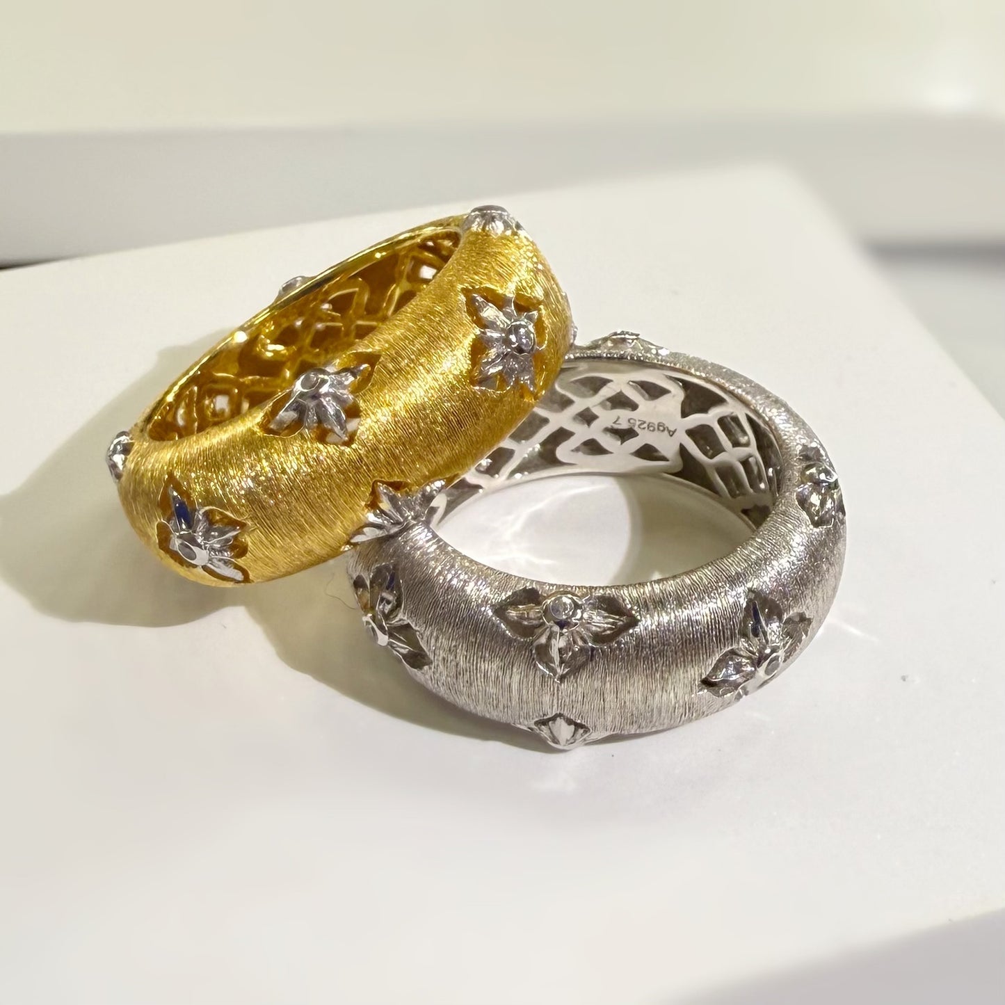 Hand engraved pattern craft ring