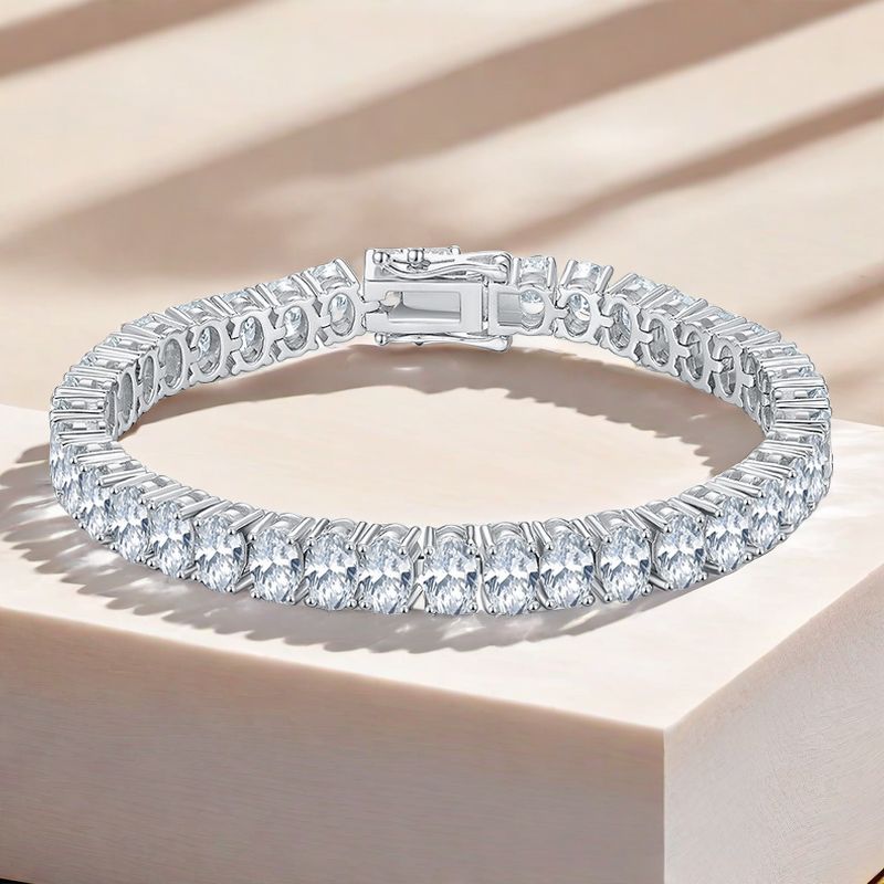 Oval-Cut Tennis Bracelet 0.5ct
