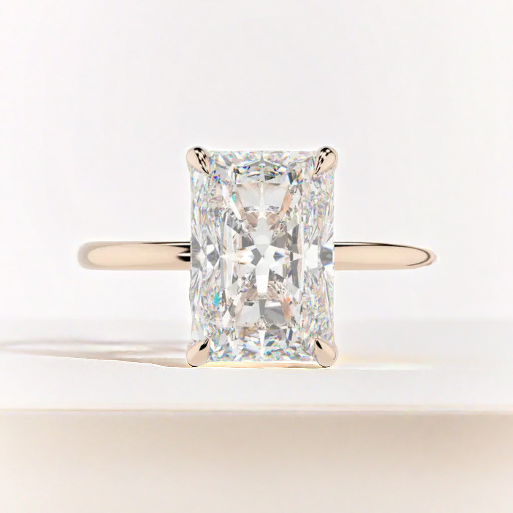 Silver Radiant-Cut Ring