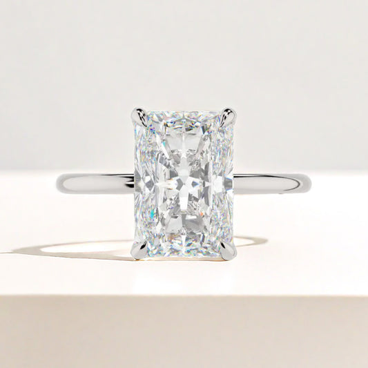 Silver Radiant-Cut Ring