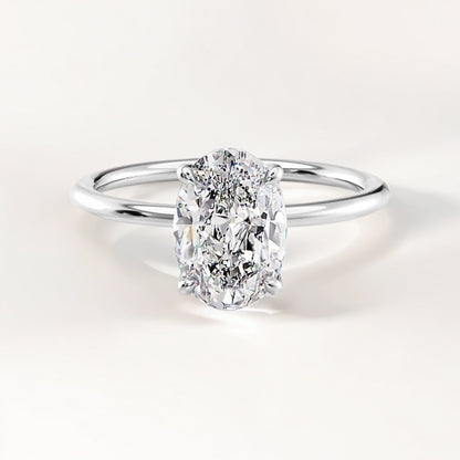 Silver Oval-Cut Ring