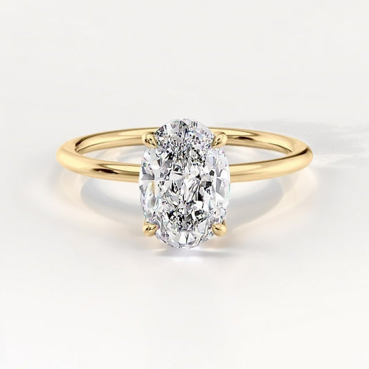 18K Yellow Gold Oval-Cut Ring