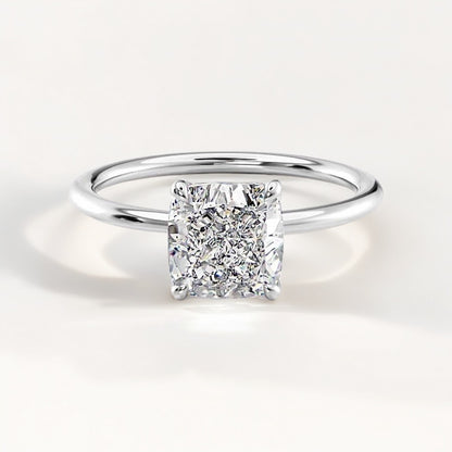 Silver Cushion-Cut Ring