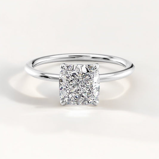 Silver Cushion-Cut Ring