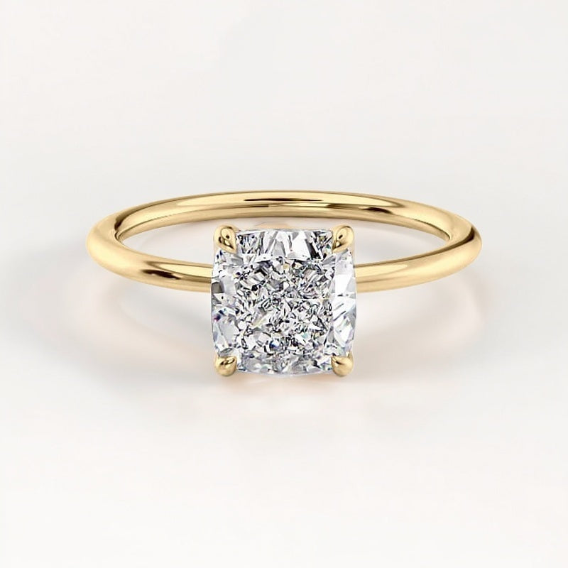 Silver Cushion-Cut Ring