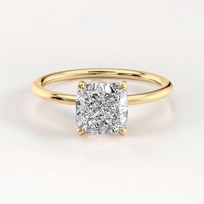 Silver Cushion-Cut Ring