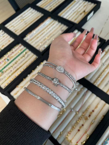 Vintage style bangle 925 Silver