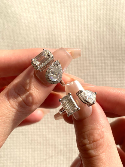 Toi et Moi Emerald and Pear Ring Anniversary Kylie Jenner