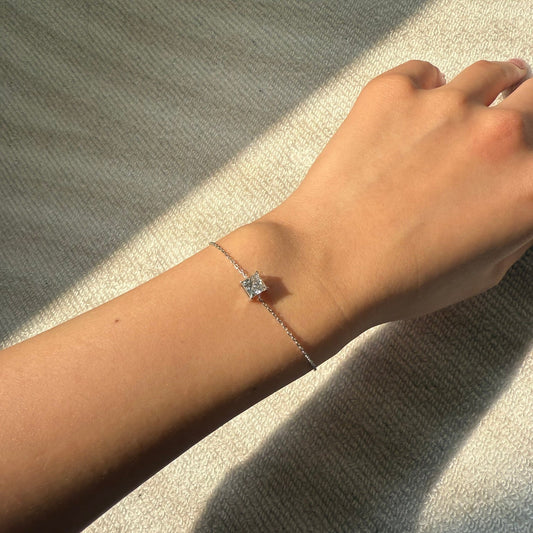 Princess-cut diamond bracelet