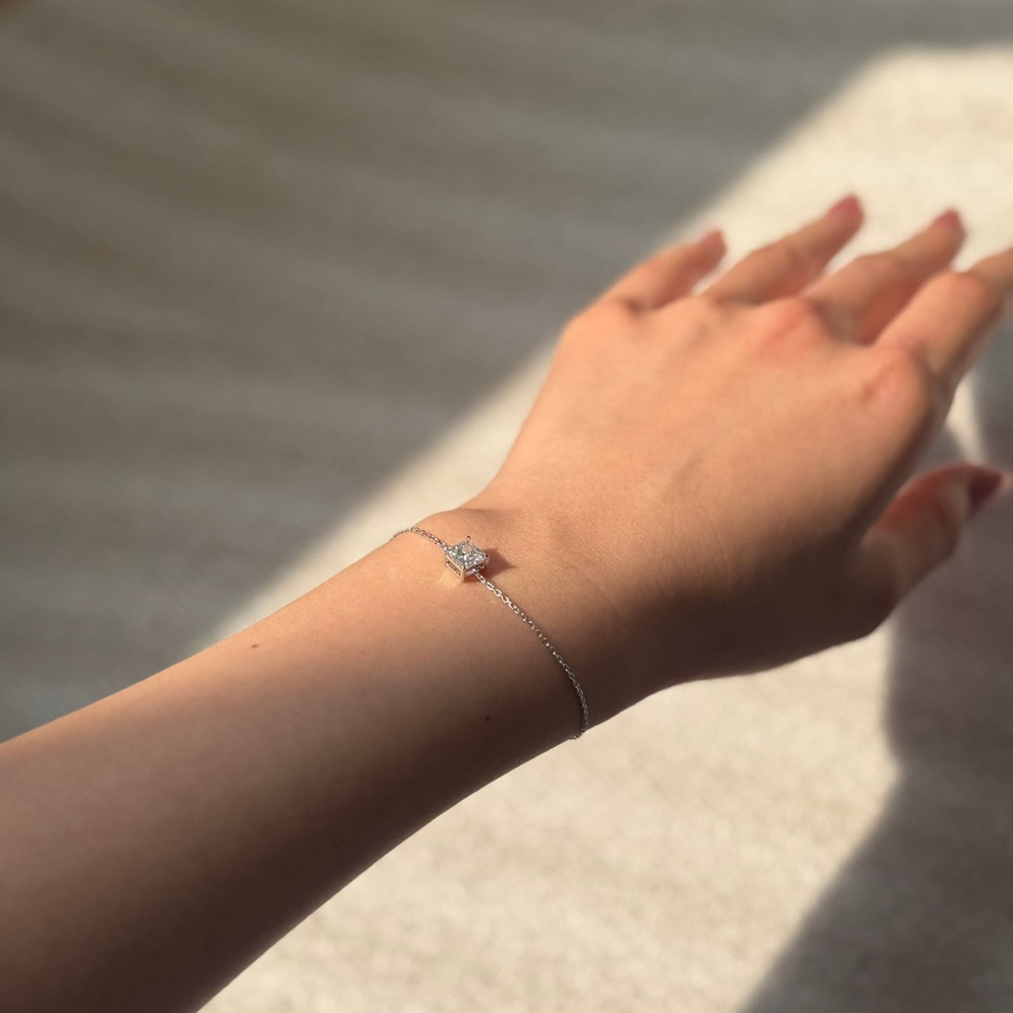Princess-cut diamond bracelet