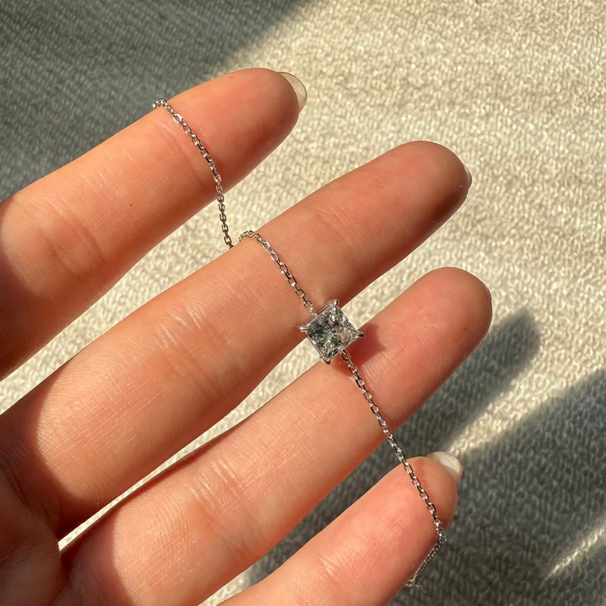 Princess-cut diamond bracelet