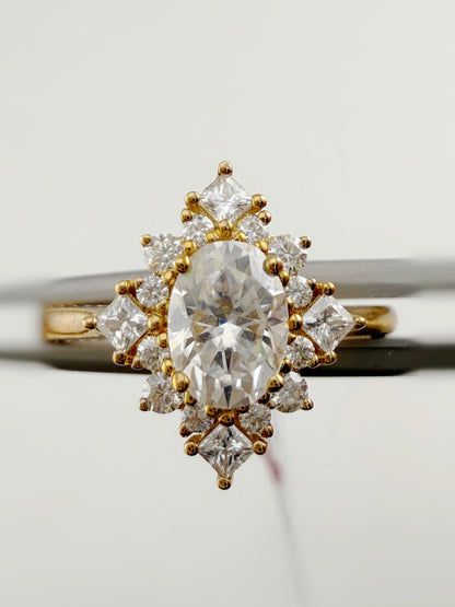 Unique design Oval-cut ring