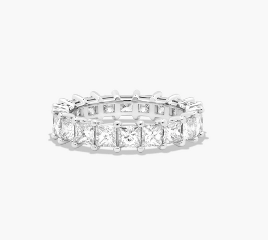 Princess-cut Full Eternity Ring Wedding Band Anniversary Ring