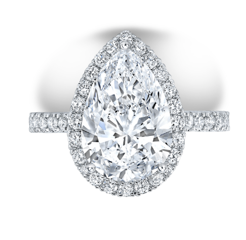 Halo Pear center Ring