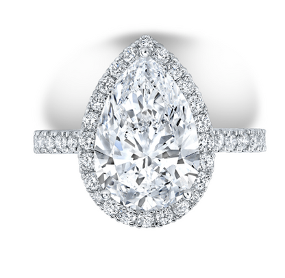 Halo Pear center Ring