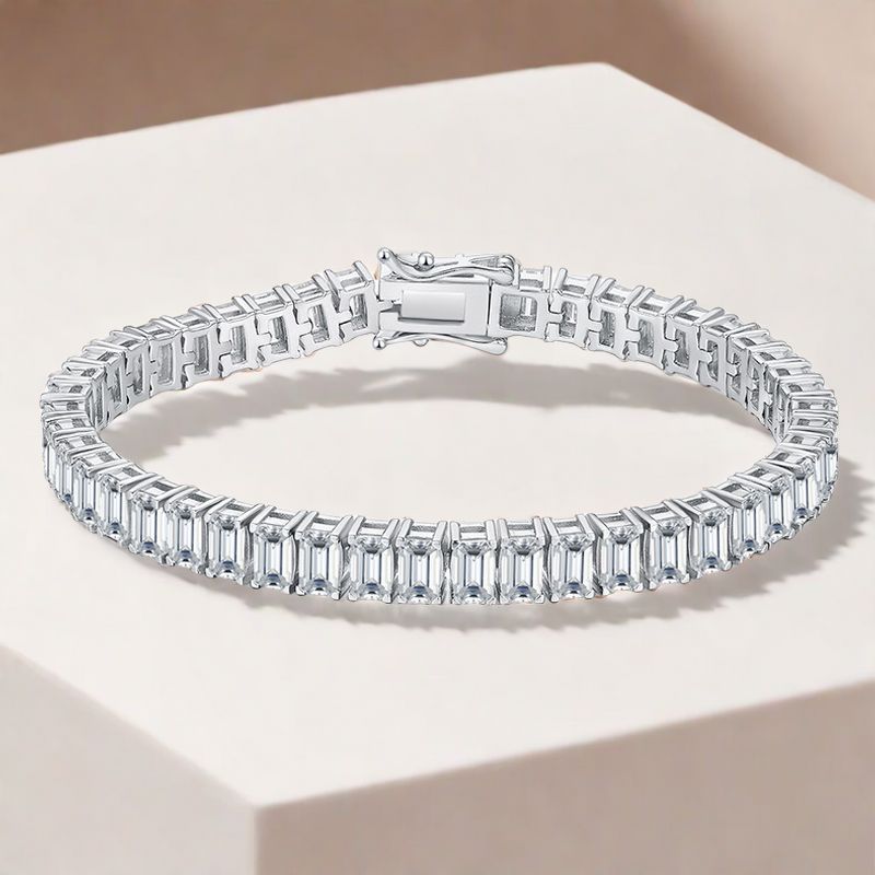 Emerald-Cut Tennis Bracelet 0.5ct