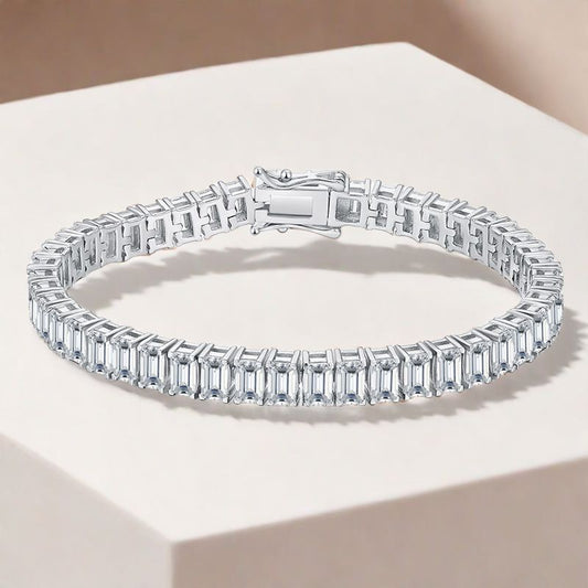 Emerald-Cut Tennis Bracelet 0.5ct