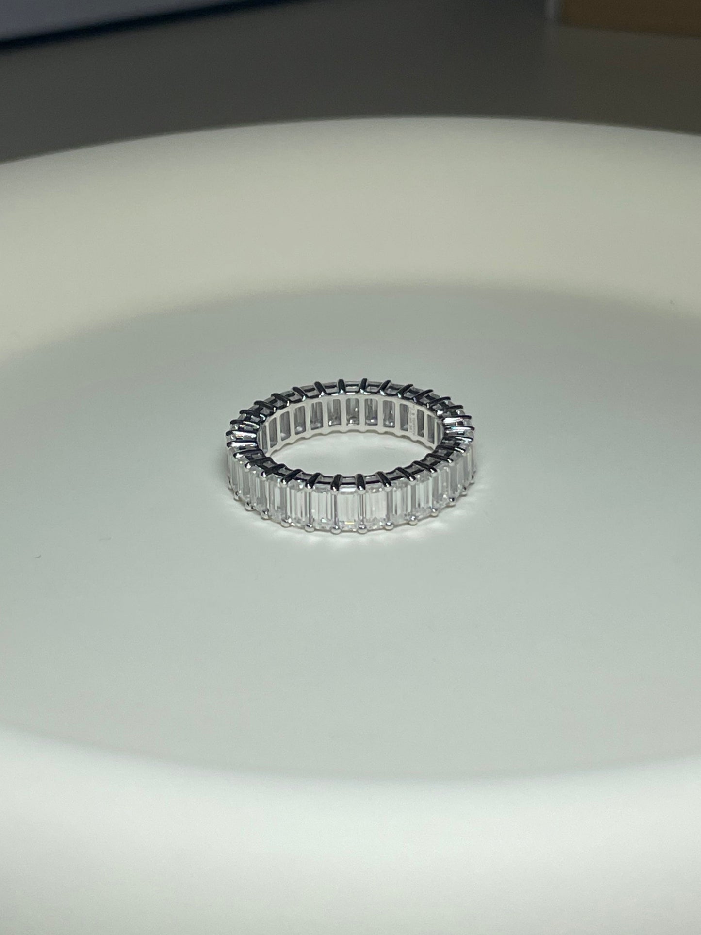 Emerald-cut Full Eternity Ring Wedding Band Anniversary Ring