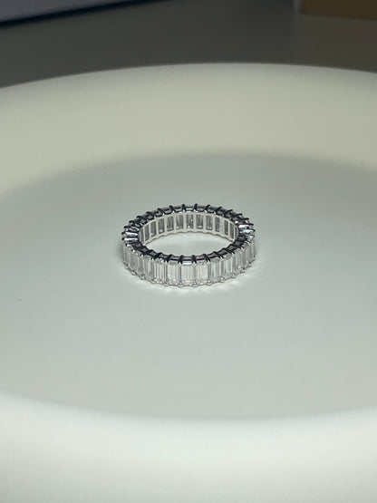 Emerald-cut Full Eternity Ring Wedding Band Anniversary Ring