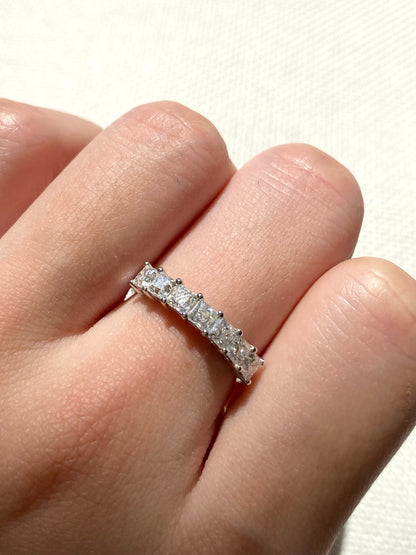 Princess-cut Half Eternity Ring Wedding Band Anniversary Ring