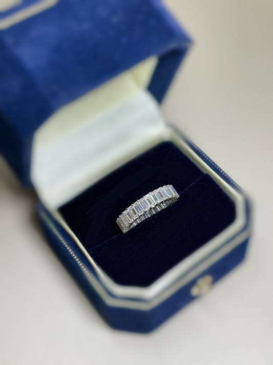 Emerald-cut Full Eternity Ring Wedding Band Anniversary Ring