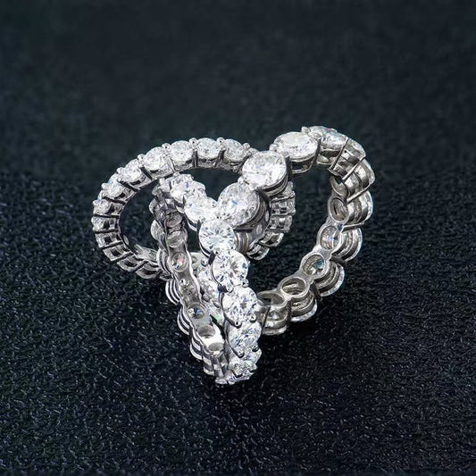 Round Brilliant Full Eternity Ring Wedding Band Anniversary Ring