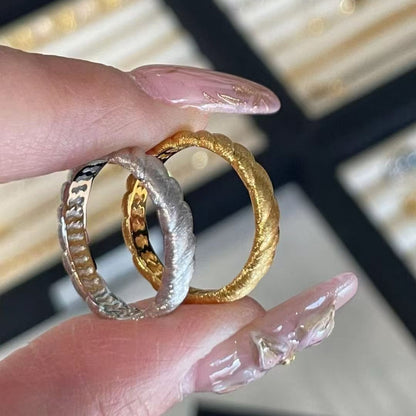Hand engraved pattern craft ring