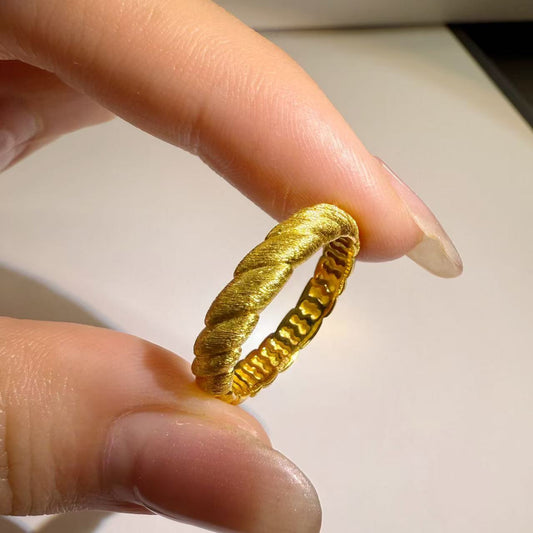 Hand engraved pattern craft ring