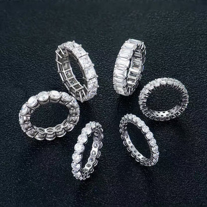 Round Brilliant Full Eternity Ring Wedding Band Anniversary Ring