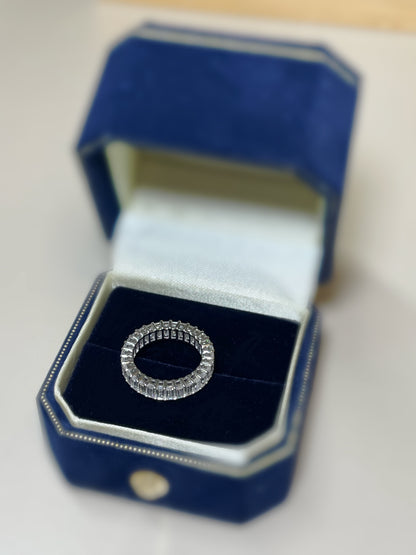 Emerald-cut Full Eternity Ring Wedding Band Anniversary Ring