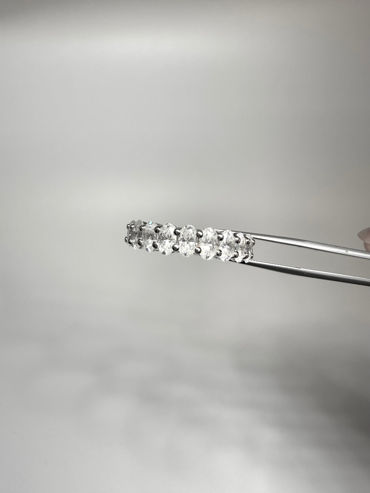 Oval-cut Full Eternity Ring Wedding Band Anniversary Ring
