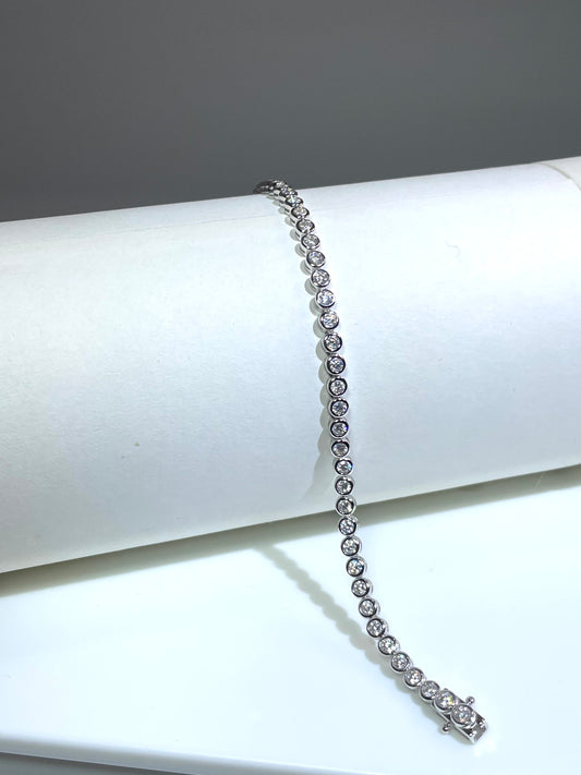 Classic Bezel Tennis Bracelet (2.5mm) 0.06ct total 3ct
