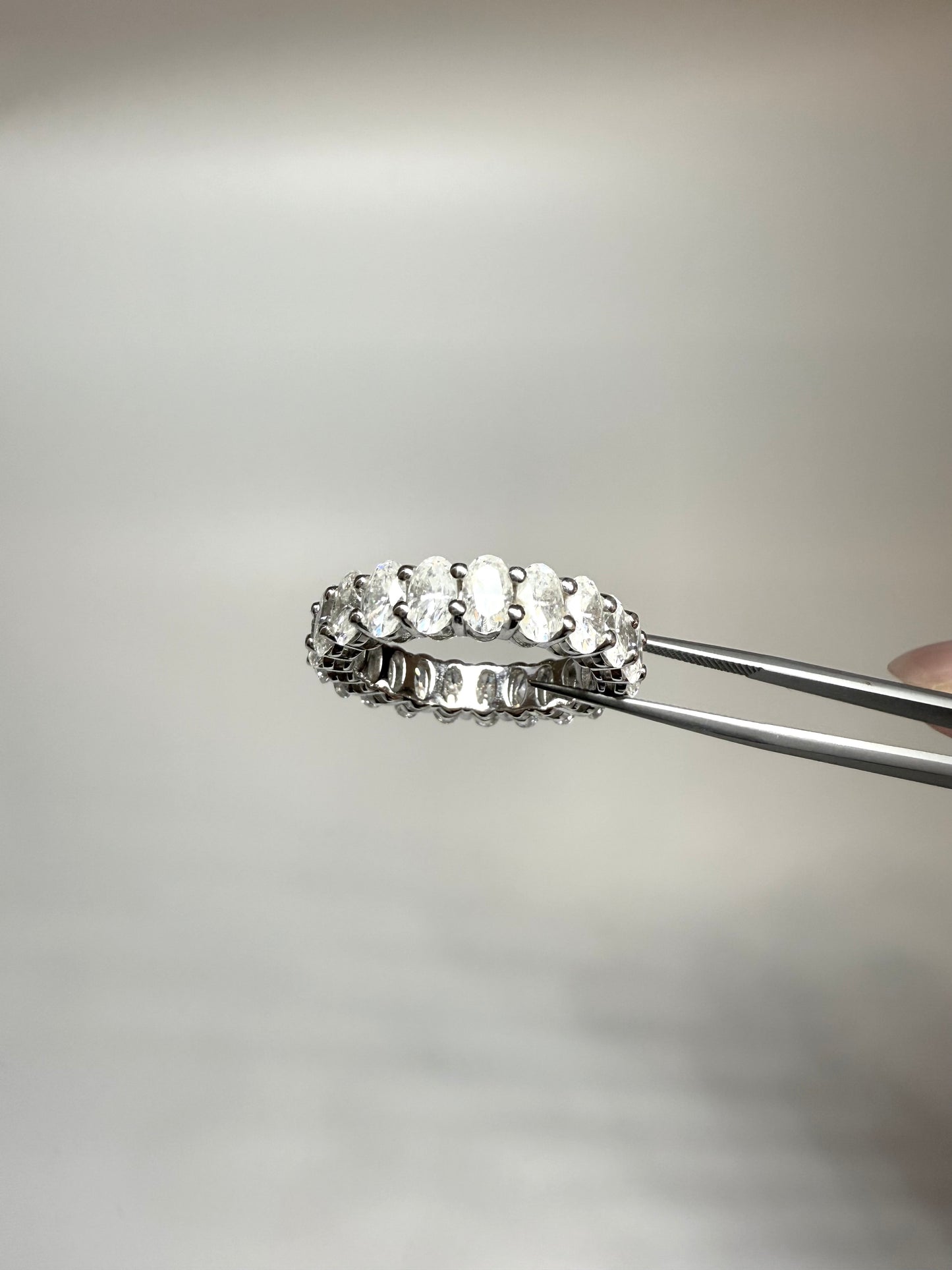 Oval-cut Full Eternity Ring Wedding Band Anniversary Ring