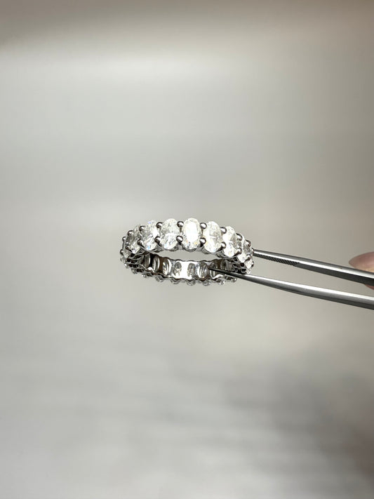 Oval-cut Full Eternity Ring Wedding Band Anniversary Ring