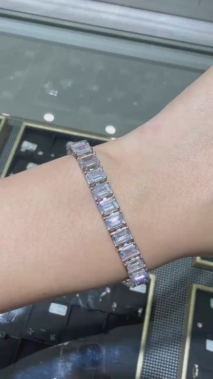 Emerald-Cut Tennis Bracelet 0.5ct